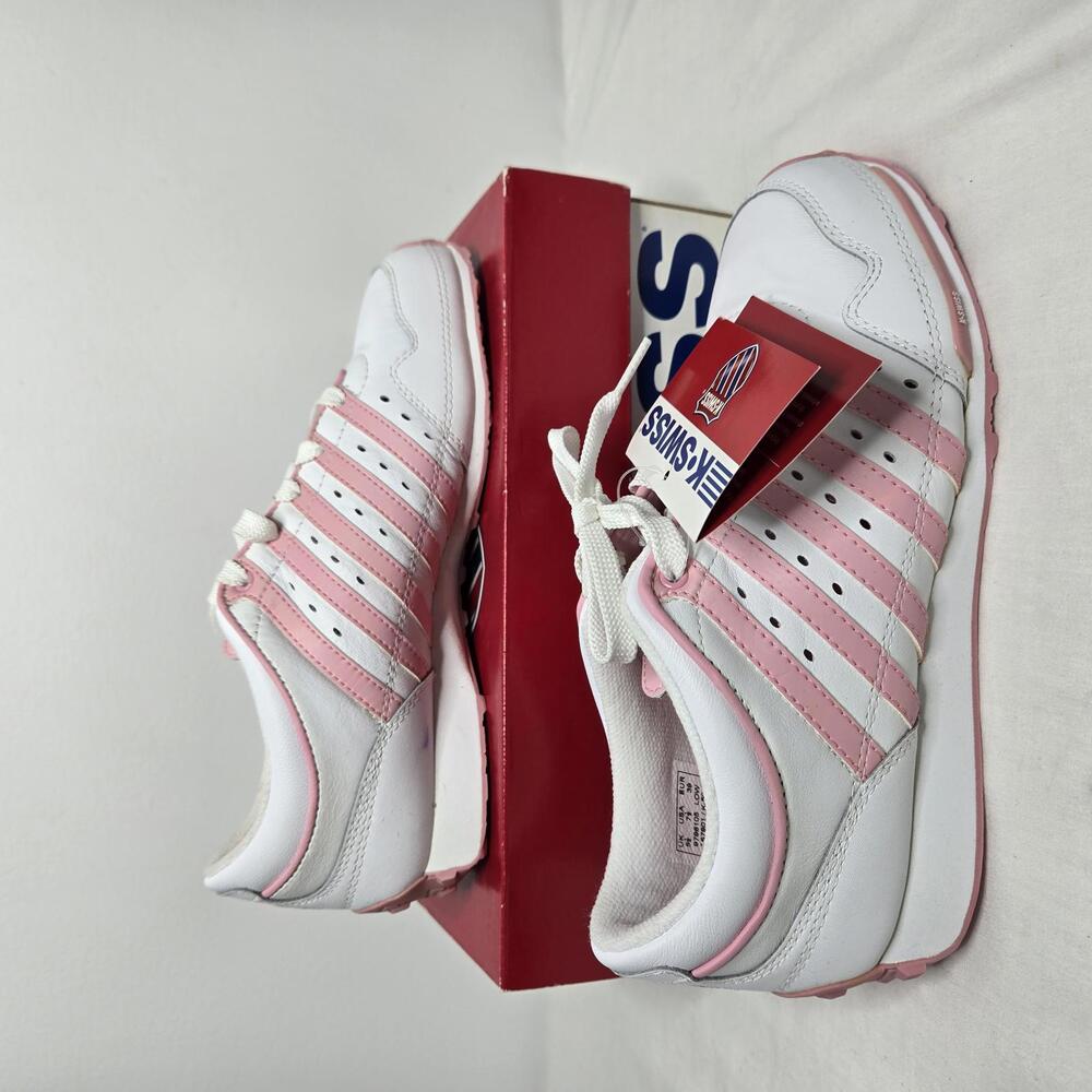 K-Swiss Runners Women's 7.5 Gorzell Ultra White Pink New in Box Y2K Sneakers